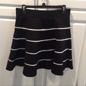 Inc Black Skirt with white stripes